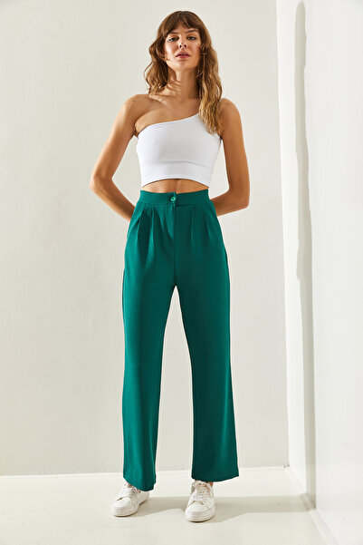 Bianco Lucci Γυναικείο πλεκτό παντελόνι Palazzo - Lycra, Model60251311