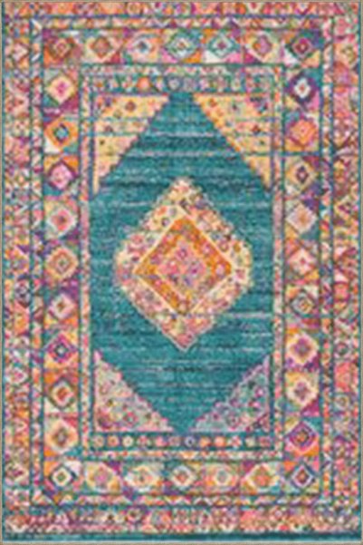 Rugs Modern Halı Πολύχρωμο διακοσμητικό χαλί vintage με σχέδιο σε αποχρώσεις ...