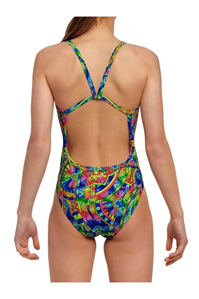 FUNKİTA Funkita SS Spin The Bottle Kız Çocuk Antrenman Mayo, İnce Askılı