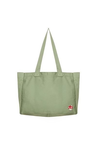 Kity Boof Light Green Canvas Shopper Bag