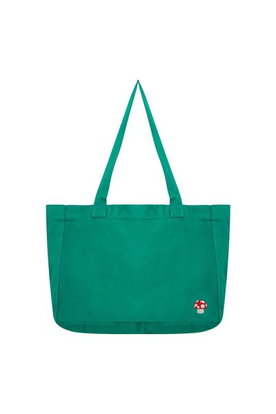 Kity Boof Green Shopper Canvas Bag