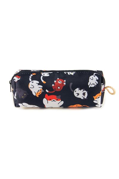 AlpCollection Animals Cat Pattern - Zippered Makeup Pencil Holder Bag