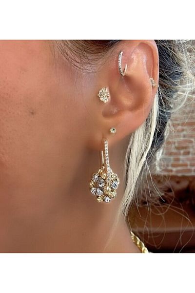 LadyLiJewels Dorika Gold Ball Earrings