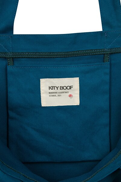 Kity Boof Kanvas Shopper Çanta Petrol Mavisi