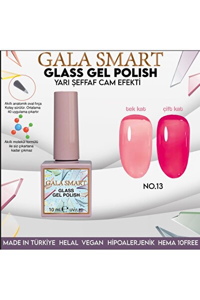 gala smart Glass Gel Polish 10 ML NO:13 [Yarı Şeffaf Cam Efekti]