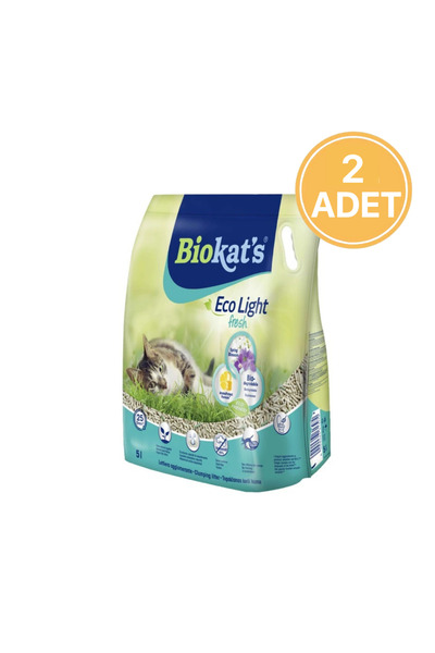 Biokats Biokat's Eco Light Fresh Spring Blossom Pelet Kedi Kumu 5lt (2 Adet)