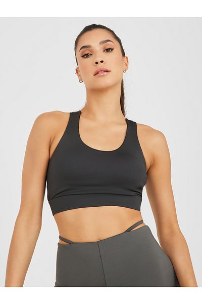 Styli Dual Tear Drop Back Detail Sports Bra
