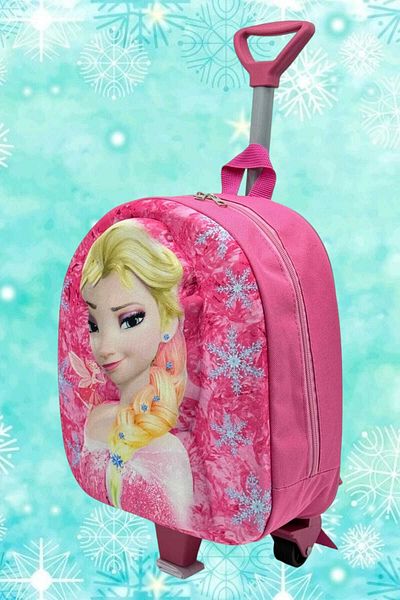 Tezzgelsin Rucsac cu imprimeu color Eva pentru fete - creșă cu racletă și roți în relief