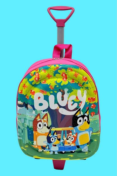 Tezzgelsin Rucsac cu imprimeu color Eva pentru fete - creșă cu racletă și roți în relief