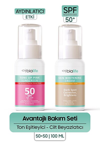 bialife Ton Eşitleyici Güneş Kremi & Cilt Beyazlatıcı Krem - Bialife
