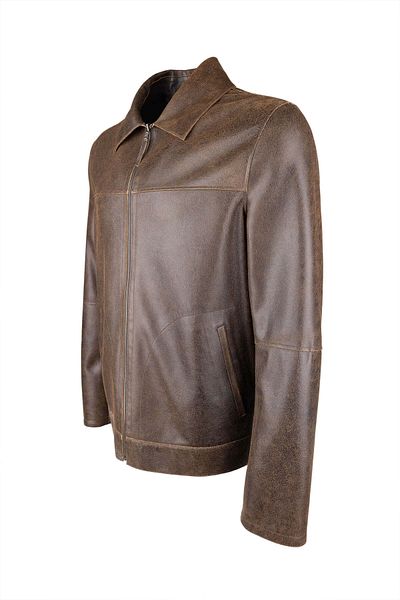 Tamer Tanca Men's Genuine Leather Coat - Comfortable and Stylish