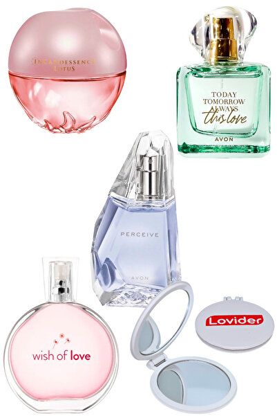 AVON Kadın Parfüm Seti; Incandessence Lotus + Wish Of Love + Perceive + TTA T...