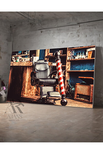 AR AJANS KANVAS TABLO Scaun de frizerie Pânză decorativă PICTURA