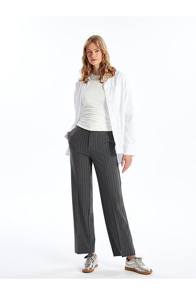 LC Waikiki Striped Slim Fit Women's Trousers