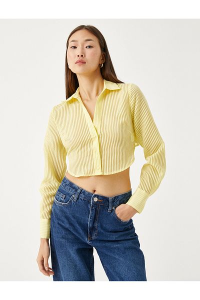 Koton Csíkos Crop ing
