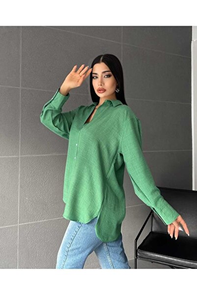 UPARS owersize keten gömlek