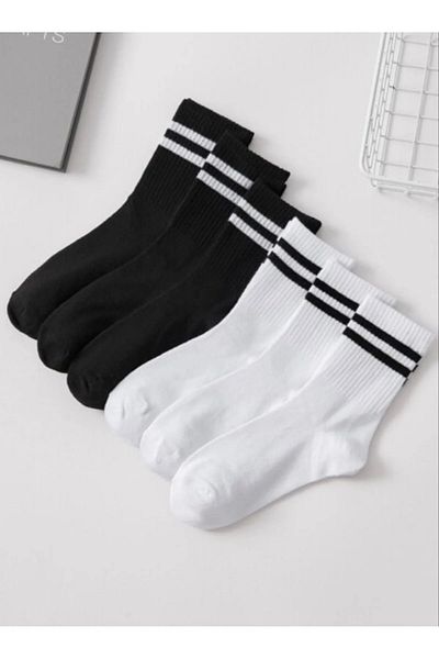 DENİKK Trend 6 Unisex College ριγέ κάλτσες για ζευγάρι