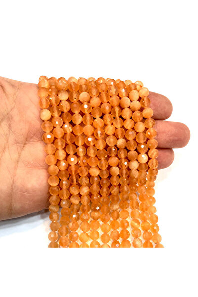 RLX BUJİTERİ عين القطة من الحجر الطبيعي 8 مم - سلسلة واحدة (47 قطعة)