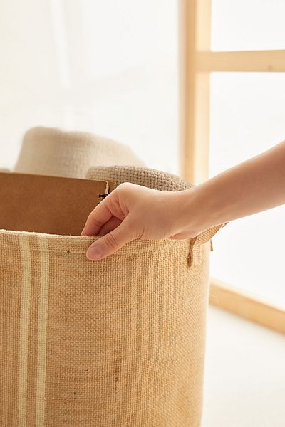 Ocean Home Textile 30x31 Ютов органайзер за играчки за детска стая - Сгъваем органайзер за кошница за съхранение