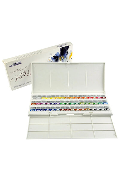 Afra Artists Water Colours Sulu Boya Tablet Seti 48li Profesyonel Set Plastik Kutulu