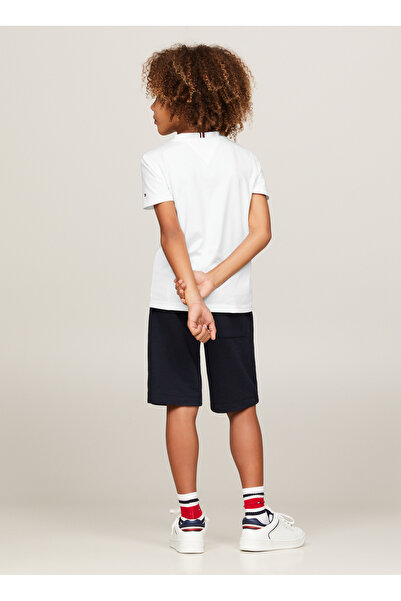 Tommy Hilfiger Men's Plain White T-Shirt - Th Logo S/S -B