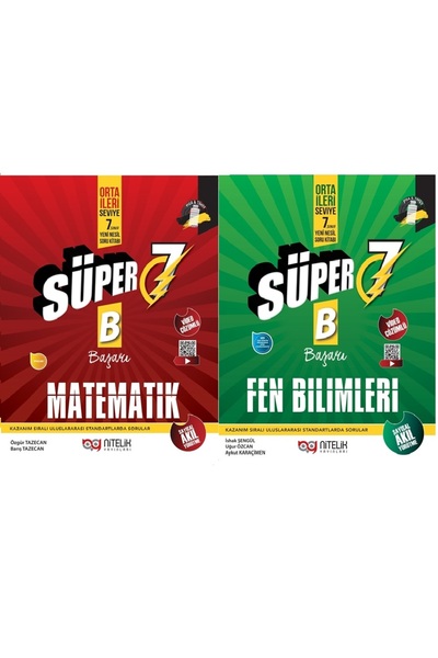 Nitelik Yayınları 7.SINIF SÜPER MATEMATİK (B) ORTA SEVİYE+SÜPER FEN BİLİMLERİ...