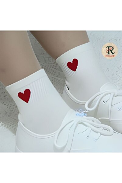 trampler Дамски чифт от 5 къси чорапи с шарка на сърце