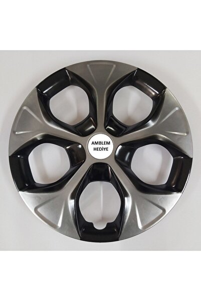 MR Sunny 14"inç Kırılmaz 4 Adet 1 Takım Siyah Gri Jant Kapağı