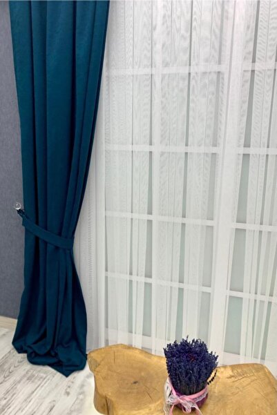 YAZAR HOME 1. Kalite Renkli Fon Perde 1 Takım 2 Adet