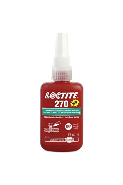 LOCTİTE 270 (50 Ml) Orta Mukavametli Vida Gevşemezlik Ürünü
