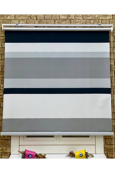 YAZAR HOME Yeni Sezon Çizgili Desen Renkli Blackout Karartma Stor Perde