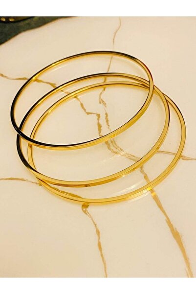 Besito Aksesuar Çelik Üçlü Ajda Bilezik Büyük Boy 6.7