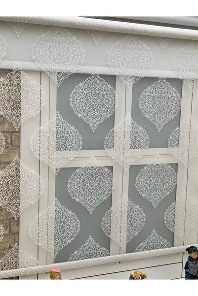 YAZAR HOME Yeni Sezon 1. Kalite Eteği Düz Çiftli Sistem Tül + Stor Perde