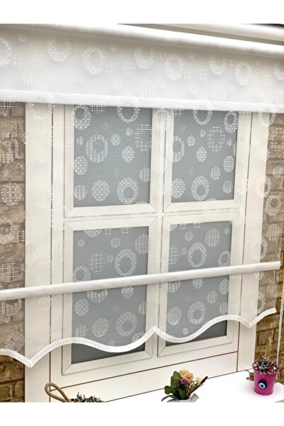 YAZAR HOME Yeni Sezon 1. Kalite Etekli Çift Mekanizmalı Zebra Stor Perde - 3504