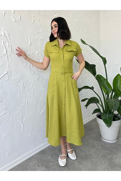 Poliyance Rochie verde ulei Ays