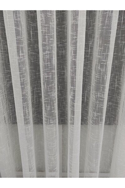 YAZAR HOME Spor Desen Eteği Kurşunlu Pileli Tül Perde