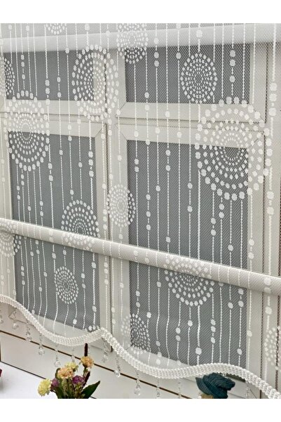 YAZAR HOME Boncuklu Çift Mekanizmalı Zebra Stor Perde - 3566