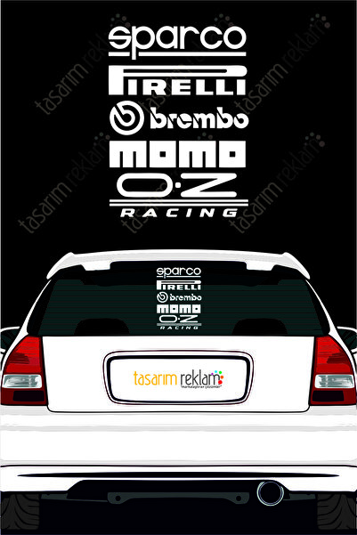 Turuncu Sticker مجموعة رسومات السيارة - رسومات نافذة السيارة - ملصق السيارة -...