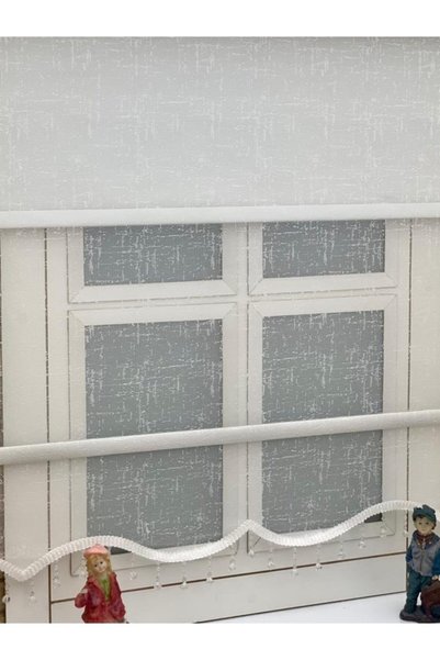 YAZAR HOME Yeni Sezon 1. Kalite Boncuklu Çift Mekanizmalı Zebra Stor Perde - 3570