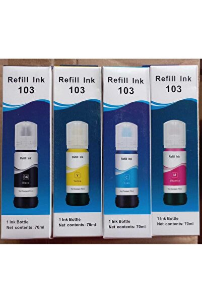 EPSON 103 Muadil 4 RENK TAKIM MÜREKKEP - L1110/L3110/L3111/L3150/L3151/L5190/
