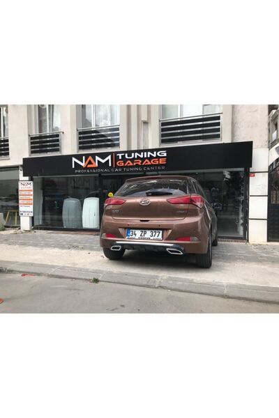 NamTuning Hyundai I20 2014 Difüzör Egzos Ucu Çıta Parlak Siyah