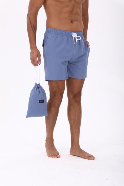 Whitefin Stretch Mavi Deniz Şortu