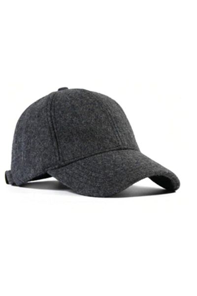 Ritagarcia Unisex Gray Stamp Fabric Winter Cap Hat
