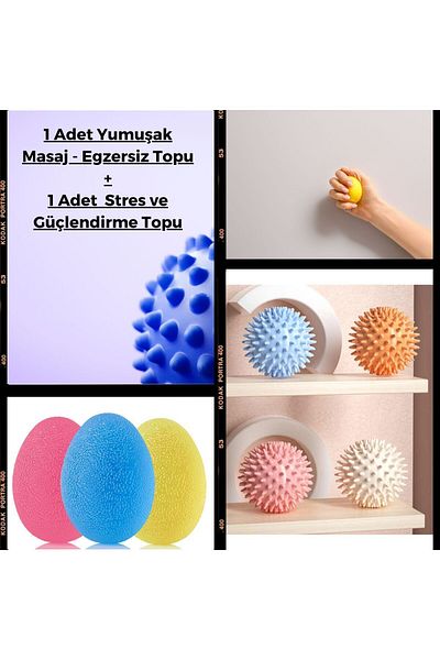 Tilda BSC. & Home Silicone Physical Therapy - Muscle Strengthener - Stress Ball Spiky Massage Ball / Hand Ball