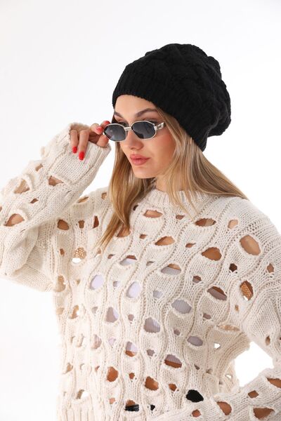 Ritagarcia Подвійна в'язана чорна шапка