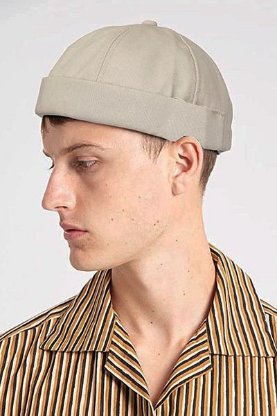 Ritagarcia Adjustable Khaki-beige Retro Skullcap Summer Set of 2