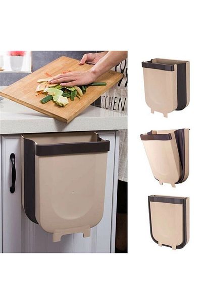 Yenimiyeni Folding Trash Can Attached to the Cabinet Door