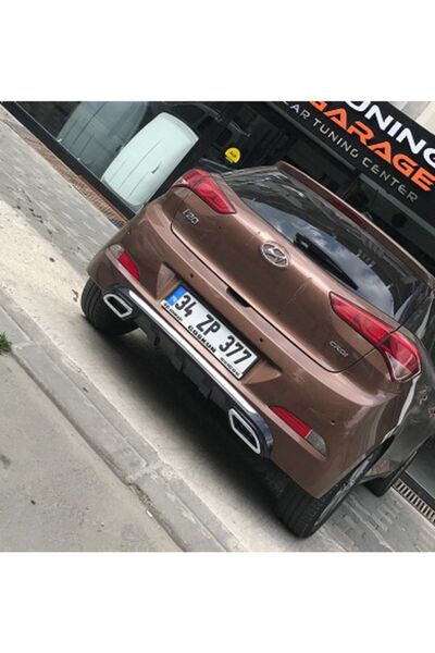 NamTuning Hyundai I20 2014 Difüzör Egzos Ucu Çıta Parlak Siyah