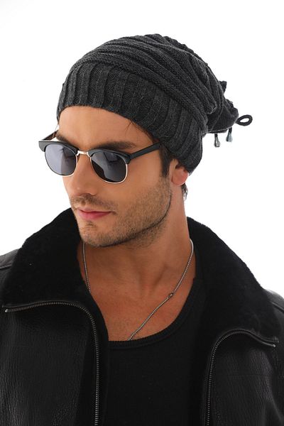 Ritagarcia Men's Anthracite String Beret