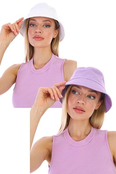 Ritagarcia Femei Fisherman White-liliac Bucket Bucket 2nd Hat